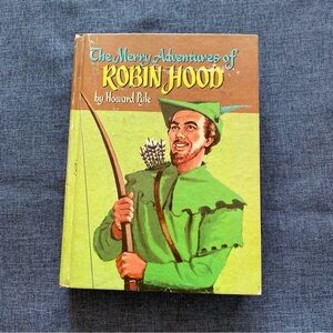 The Merry Adventures of Robin Hood Hardcover 1955 - Green Cover